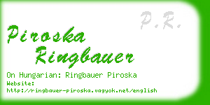 piroska ringbauer business card